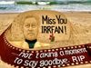 Irrfan Khan Goodbye Sand Artist Sudarsan Pattnaik Pays Tribute to him