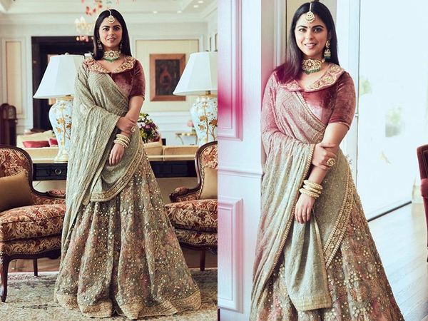 Isha Ambani in Sabyasachi lehenga