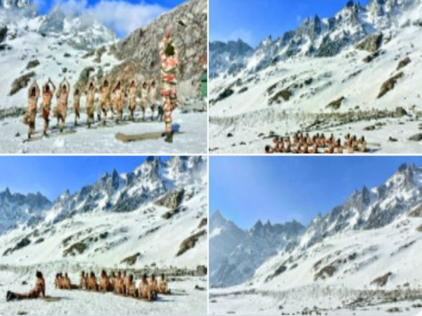 ITBP Himveers Practice Yoga at Height of 17000 Feet in sikkim Video Viral