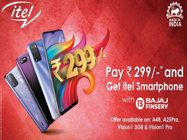 Smartphones under 7000 : Give only 299 rupees and get smartphone, itel and Bajaj Finserv offer