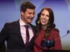 New Zealand Prime Minister Jacinda Ardern gestures as she gives her victory speech to Labour Party members at an event in Auckland, New Zealand, Saturday, Oct. 17, 2020.