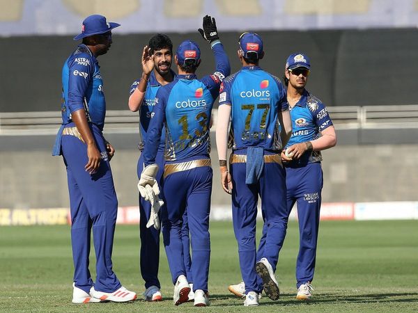 jasprith Bumrah with Mumbai team mates 