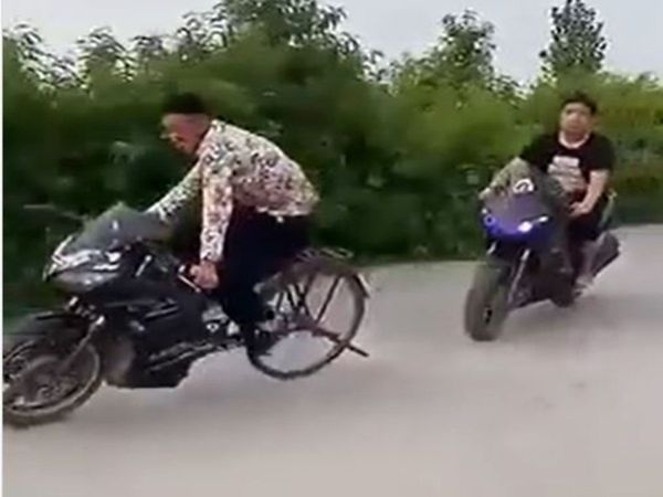 jugaad video jugaad se bana di shandar bike funny video goes viral