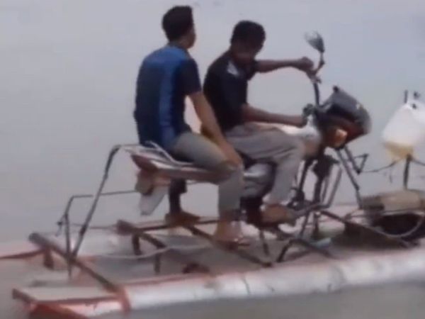 Jugaad Video Man made Desi Jetski With Amazing Jugaad Video Goes Viral 