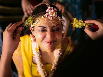 Kajal Aggarwal Haldi Ceremony Photo Kajal Aggarwal Haldi Ceremony Photo