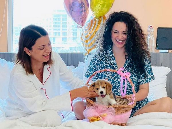 Kangana Ranaut with Sister Rangoli Chandel