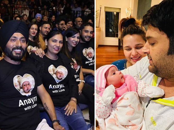 Kapil Sharma Daughter Anayra Sharma Fans Wearing Her Photo Print T shirt In dubai Live show