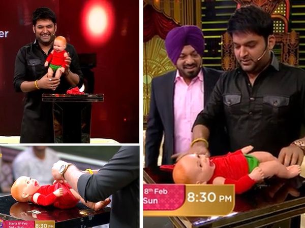 Kapil sharma Changing Baby Diaper in reality show Video Viral