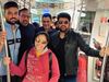 Kapil Sharma Sumona Chakravarti take Delhi Metro check Photos