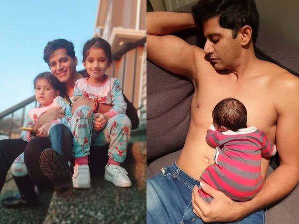 Karanvir Bohra with Daughters