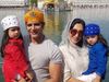 Karanvir Bohra with wife and Daughters