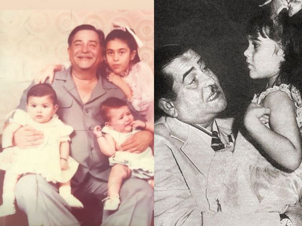 Late Raj Kapoor with his Grand Children