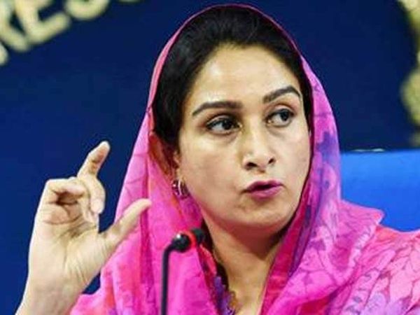 Harsimrat Badal Quits Over Centres New Bills For Farmers