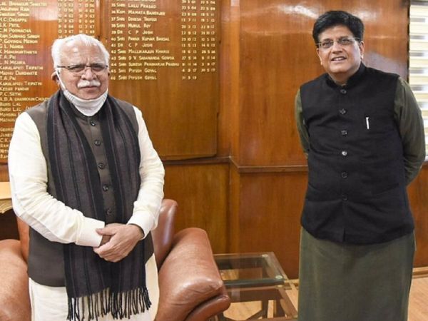 Manohar Lal Khattar and Piyush Goyal