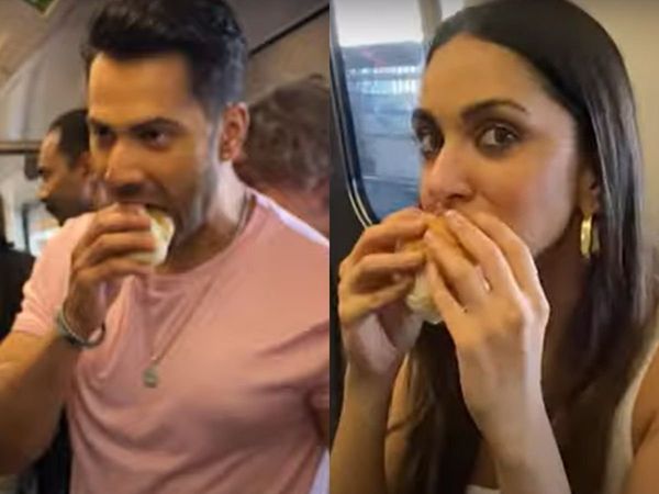 varun dhawan, Kiara Advani, Jug Jugg Jeeyo, Varun Dhawan and Kiara Advani Trolled for eating Vada Pav in Mumbai Metro during Jugjugg Jeeyo promotions, Jug Jugg Jeeyo promotions, Jug Jugg Jeeyo news, Jug Jugg Jeeyo release date
