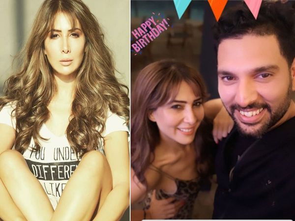 Kim Sharma with Yuvraj Singh