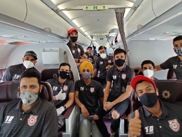 KXIP on board plane to UAE