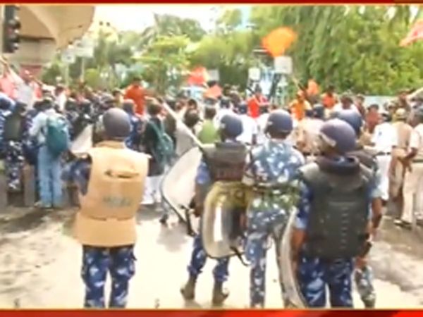  ABVP protests against Mamata government in Kolkata