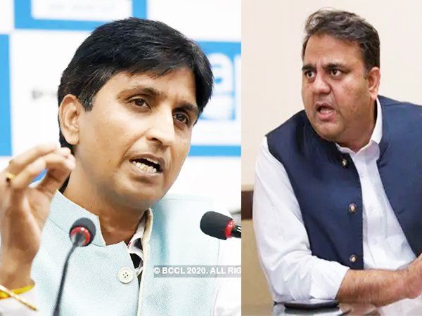 Pakistan minister Fawad Chaudhary drowned on Delhi Election Kumar Vishwas counterattack  Pakistani chuja fudak raha hai
