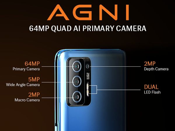 Lava launches its first 5G smartphone AGNI with 64MP camera, 8GB RAM, 128GB internal storage 