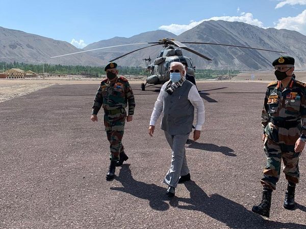PM Narendra Modi reaches Leh, CDS Bipin Rawat also present