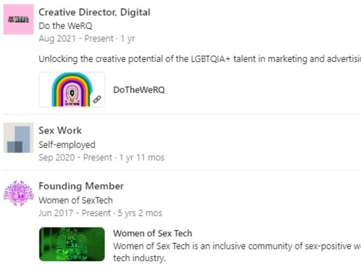 लड़की ने LinkedIn पर एक्सपीरियंस में लिखा- 'सेक्स वर्क', जानिए इस काम के लिए क्यों छोड़ दी बढ़िया नौकरी