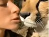 Girl Kiss To Cheetah Then What Happened Watch Viral Video