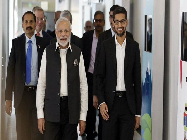 PM Narendra Modi interacts with Google CEO Sundar Pichai through a virtual meeting 