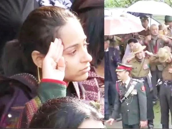 Nikita, wife of martyr Major Vibhuti Shankar Dhoundiyal