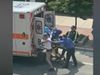 Man ran away from an ambulance stretcher, video goes viral