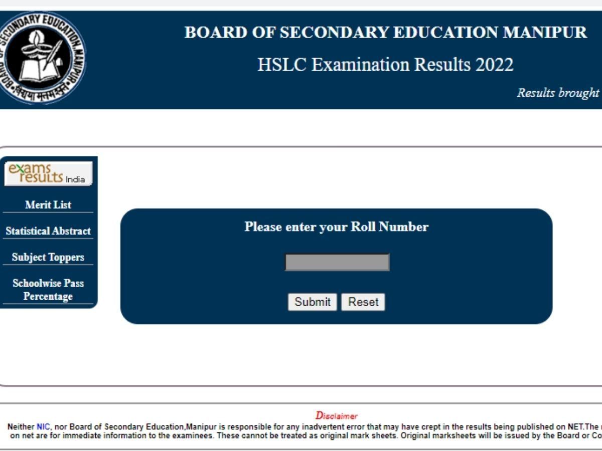 Manipur HSLC result 2022 declared on manresults.nic.in direct link