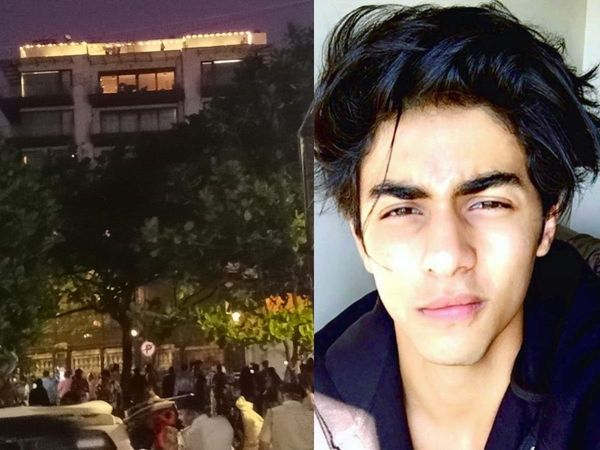 Mannat decorated with lights, aryan khan