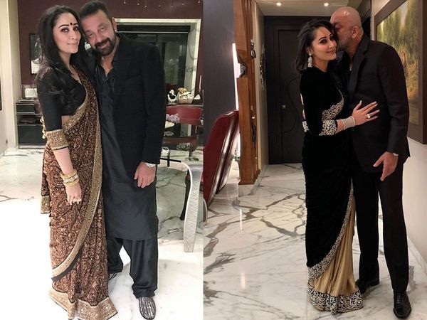 Maanayata Dutt with Sanjay Dutt