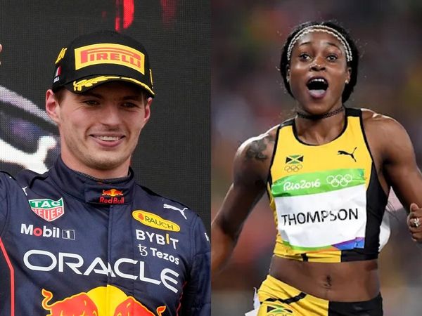 Max Verstappen and Elaine Thompson Herah