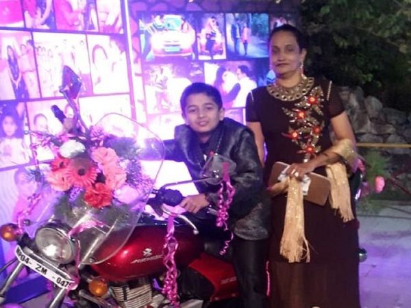 mayank with mother