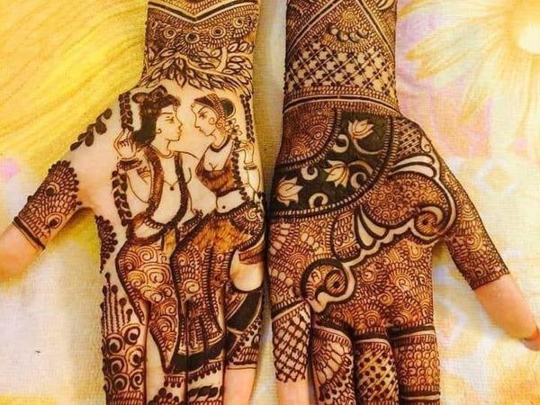 Lord Krishna Style Mehndi Designs, 