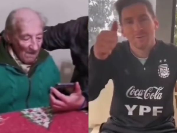 Lionel Messi sends message to 100 year old fan
