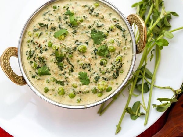 Methi Matar Malai in market style recipe How to make methi matar malai ki sabji -