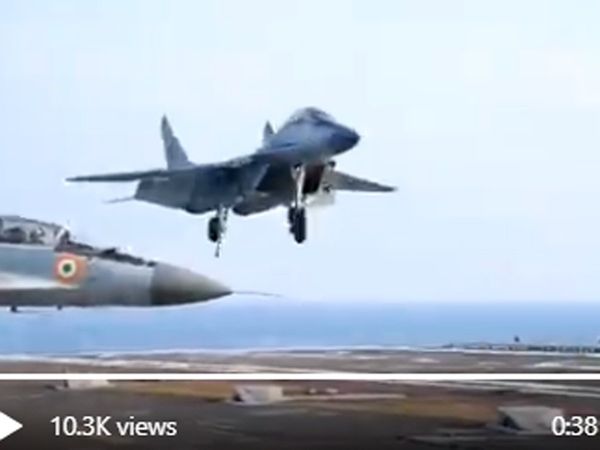  MiG-29K & F-18s carrie out simulated attacks on surface force during Malabar 2020 