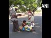 Migrant worker wheels his pregnant wife, toddler on makeshift cart from Hyderabad to native Madhya Pradesh village