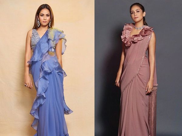Mira Rajput Saree Photos: इस वेडिंग सीजन सिंपल साड़ी नहीं, मीरा राजपूत की तरह ट्राय करें ये खूबसूरत रफल साड़ी लुक