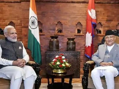 PM Modi with Nepal PM KP Oli PM Modi with Nepal PM KP Oli