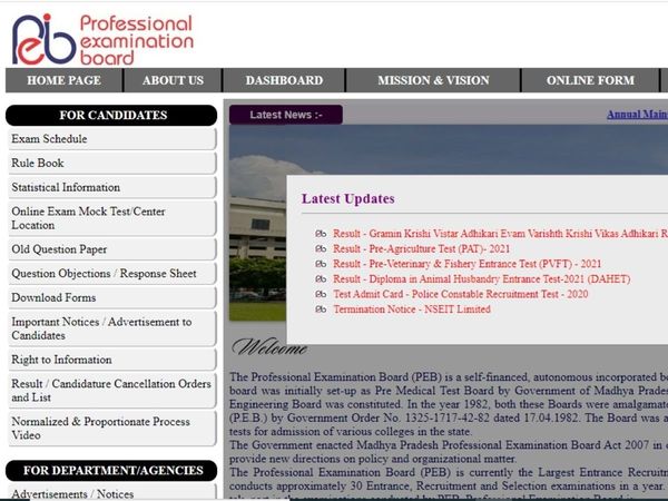 MP Police Constable Result 2022