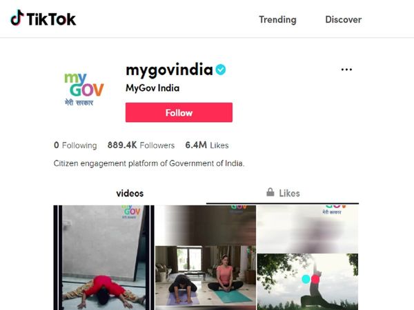 MyGovIndia Tic Tok
