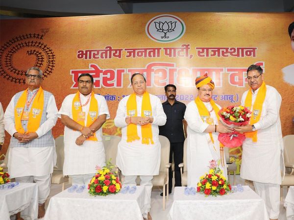BJP president JP Nadda motivates party workers in Mount Abu