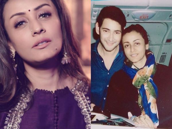 Namrata Shirodkar with husband Mahesh Babu