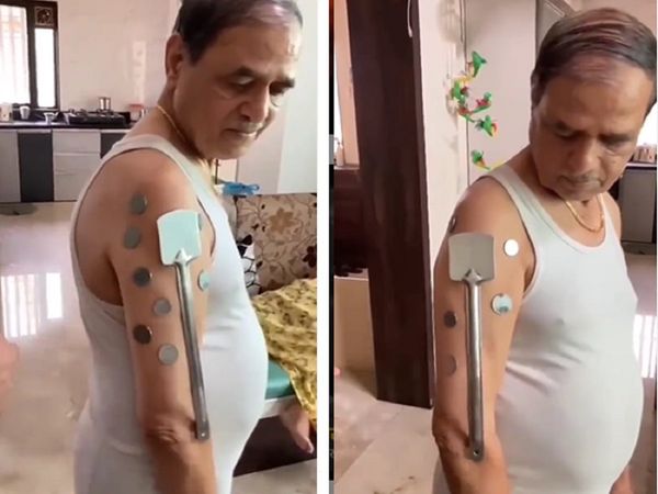 इस शख्‍स ने दावा किया है कि कोरोना वैक्‍सीन लगवाने के बाद उनके शरीर में चुंबकीय शक्ति पैदा हो गई है