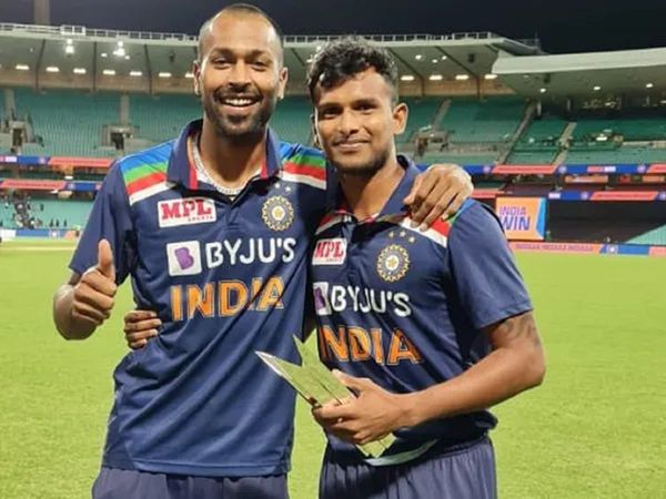 hardik pandya and t natarajan