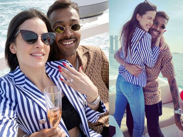 Hardik Pandya with Natasa Stankovic