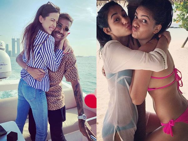 Natasa Stankovic with Hardik Pandya and Disha Patani